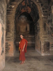 As a fully ordained Buddhist monk in Burma.